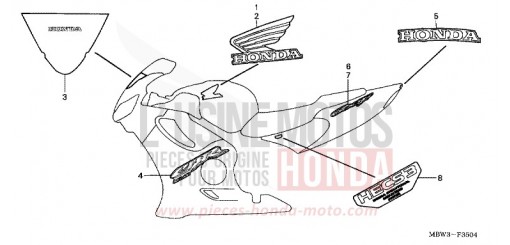 RAYURE (5) CBR600F1 de 2001